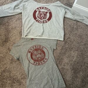 Gray Bayside Tigers Sweatshirt and T-Shirt Set
